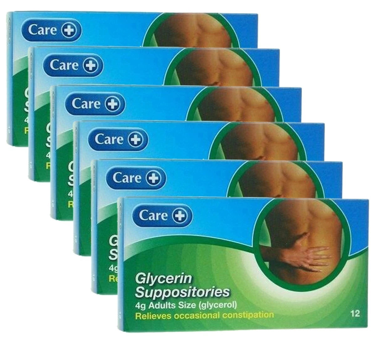 Glycerin Suppositories Adult 4G Care 12 - Pack of 6