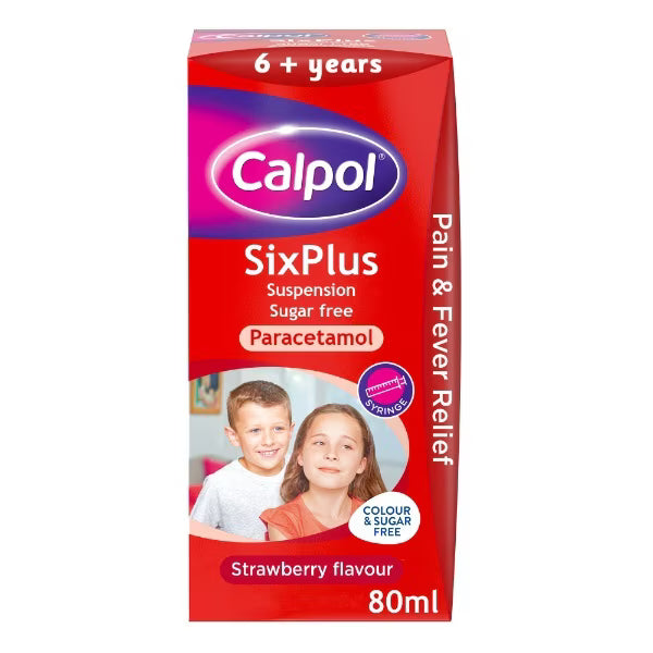Calpol SixPlus Suspension Sugar Free 80ml