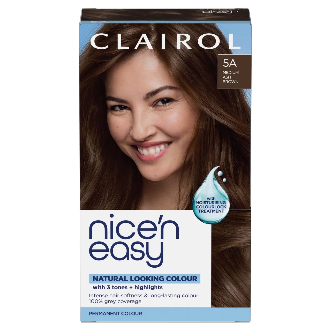 Clairol Nice 'n Easy Permanent Hair Colour Medium Ash Brown 5A - Direct2Customer