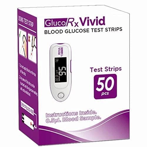 GlucoRx Vivid Test Strips, Pack of 50 - Direct2Customer