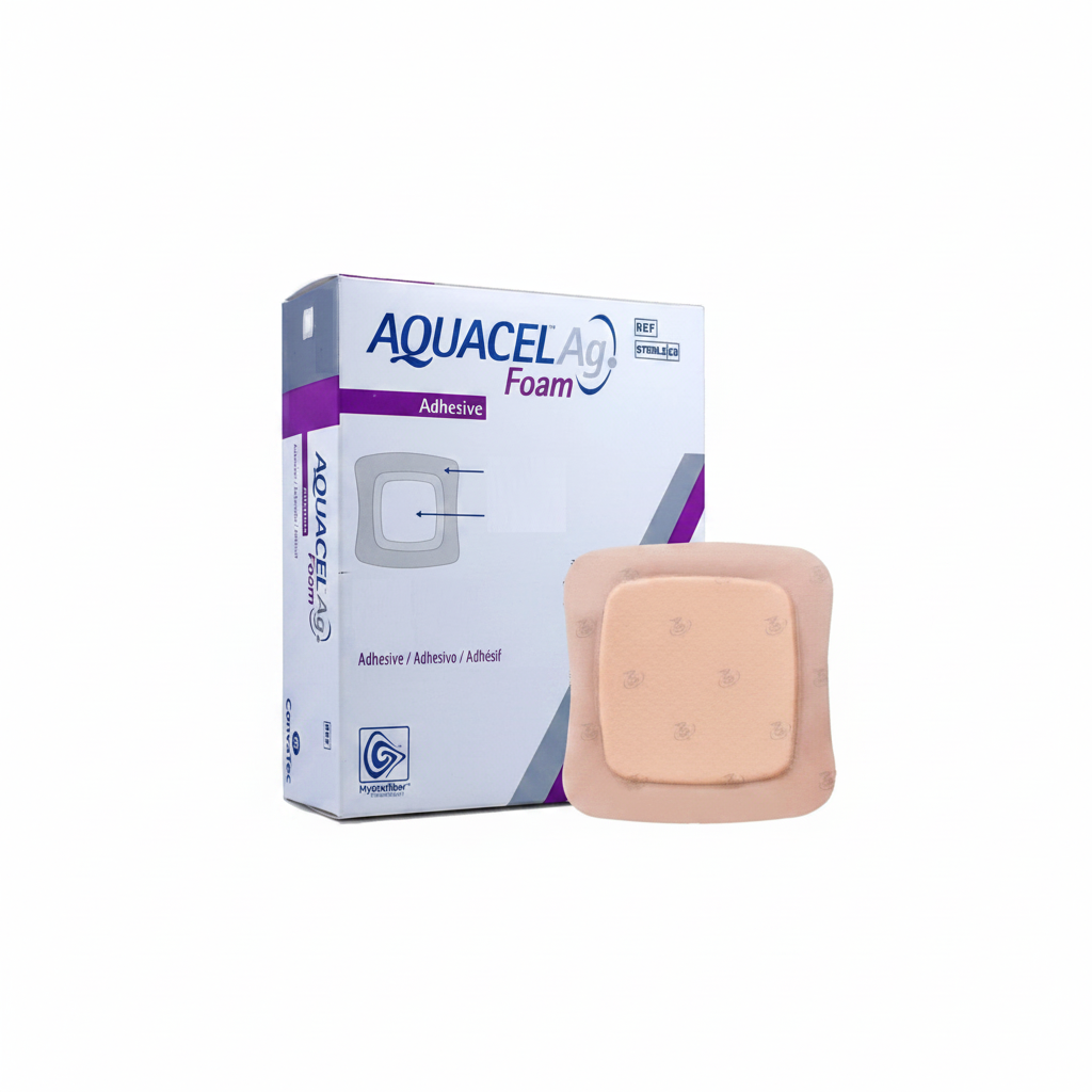 Aquacel Ag Foam Adhesive 12.5x12.5cm Pack of 10 - Antimicrobial Wound Dressing