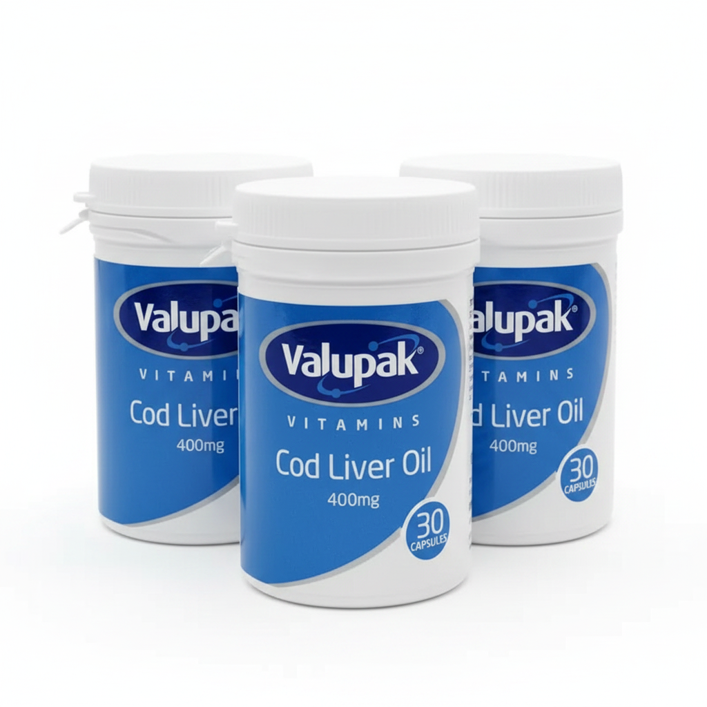 VALUPAK Cod Liver Oil 400mg Capsules Pack of 30 - 3 Pack