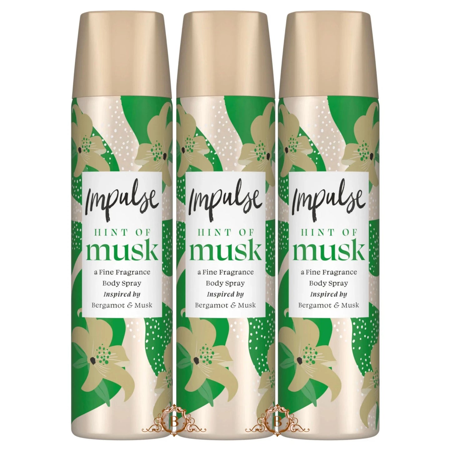 Impulse Body Spray Hint of Musk 75ml - Pack of 3