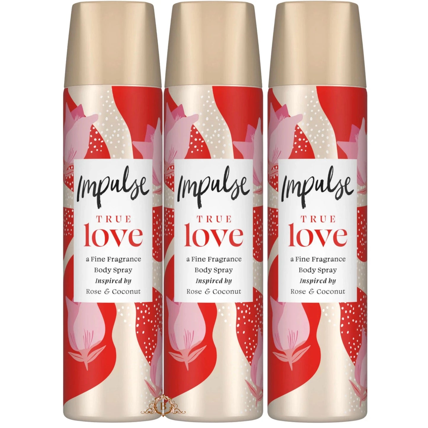 Impulse Body Spray True Love 75ml - Pack of 3