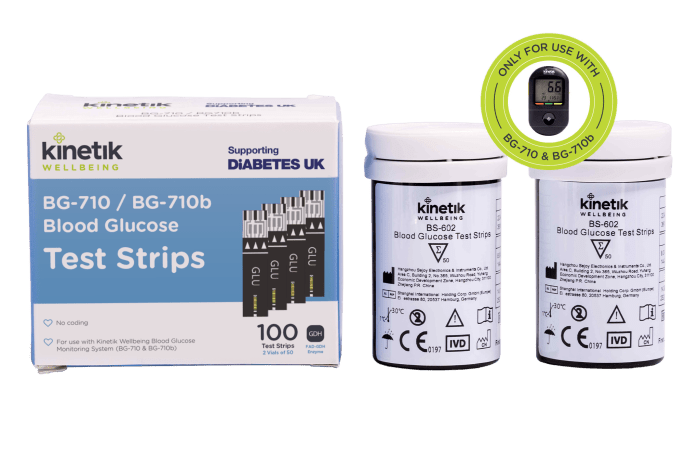 Kinetik Glucose Test Strips, Pack of 100-BS602 - Direct2Customer