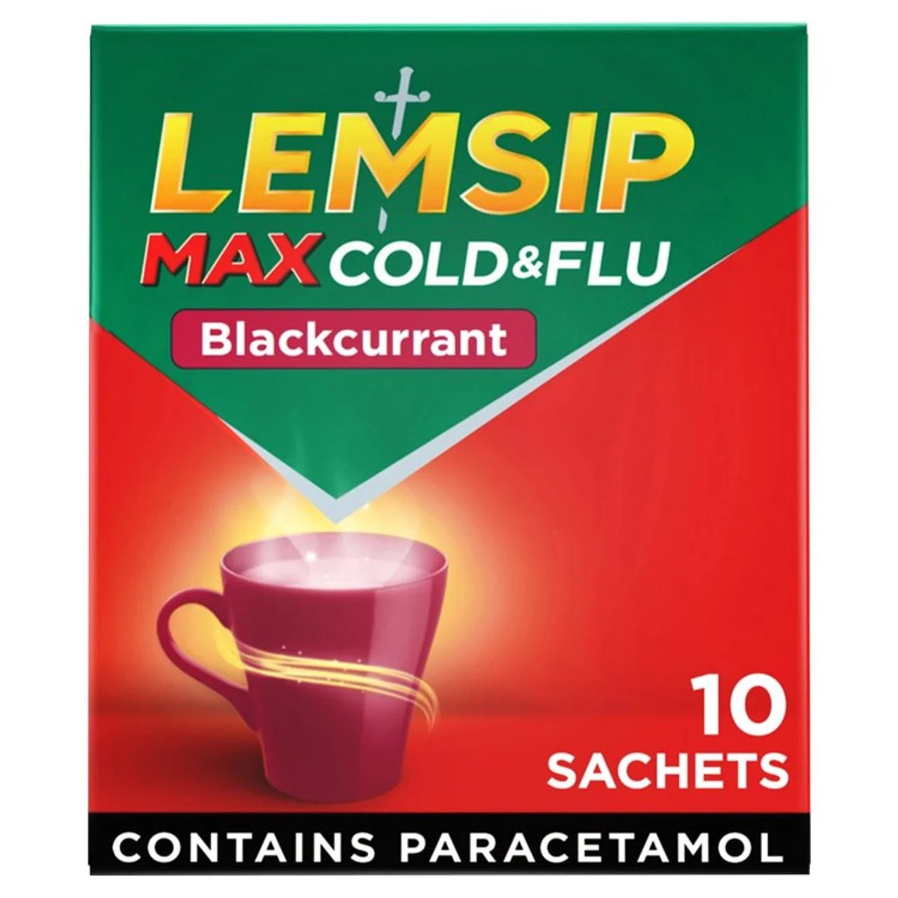 Lemsip Max Cold & Flu Blackcurrant - 10 Sachets - Direct2Customer