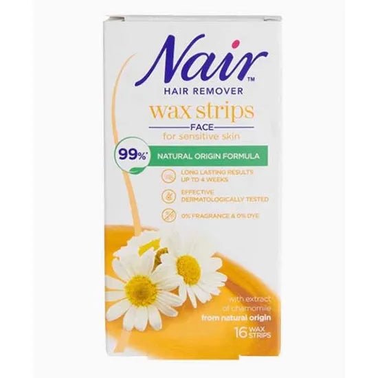 Nair Facial Wax Strips For Sensitive Skin 16 Wax Strips - Direct2Customer