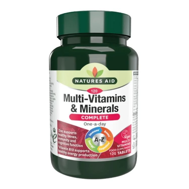Nature's Aid Complete Multi-Vitamins & Minerals 120 Tablets - Direct2Customer