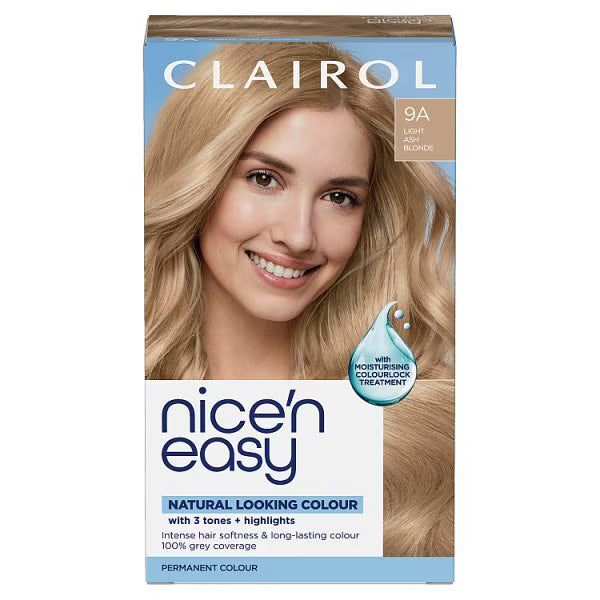 Clairol Nice 'n Easy Permanent Hair Colour Light Ash Blonde 9A