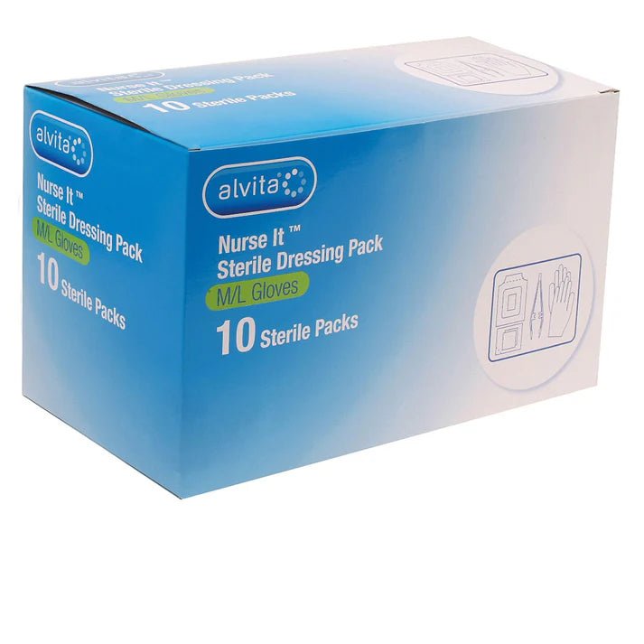 Nurse It Dressing Pack with S/M Gloves - Pack of 10 - Direct2Customer
