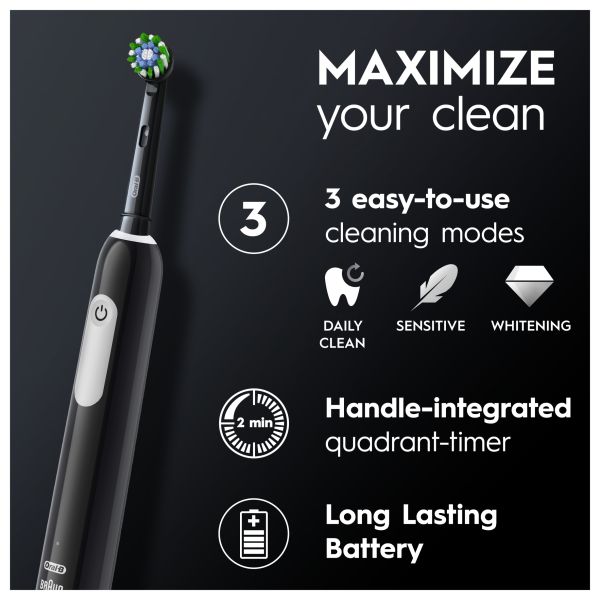 Oral-B Pro Series 1 Pink & Black Electric Toothbrushes, Designed by Braun - Direct2Customer