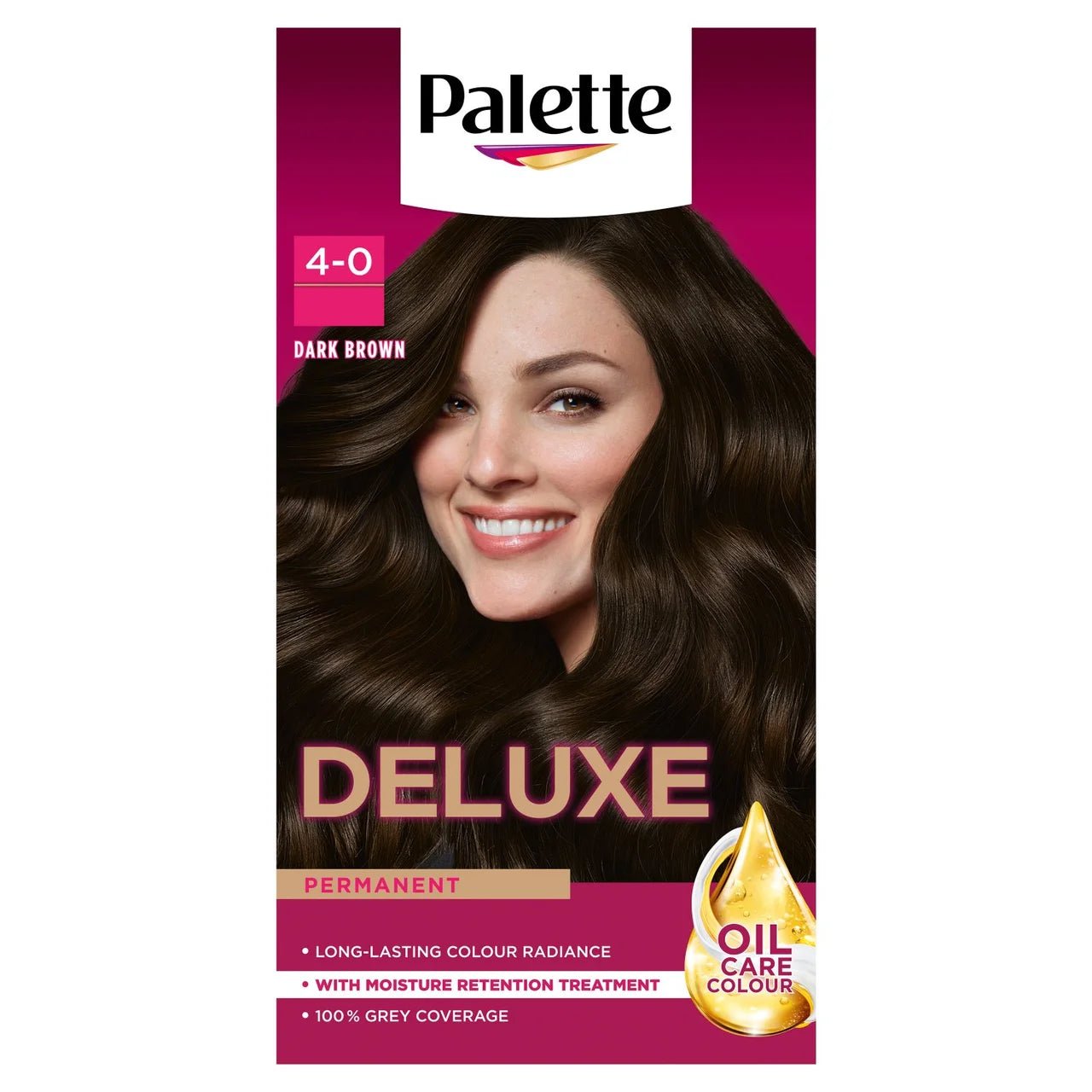 Palette Deluxe Permanent Hair Colour 4-0 Dark Brown 142ml - Direct2Customer