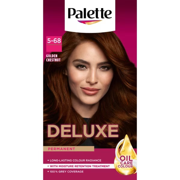 Palette Deluxe Permanent Hair Colour 5-68 Gold Chestnut 142ml