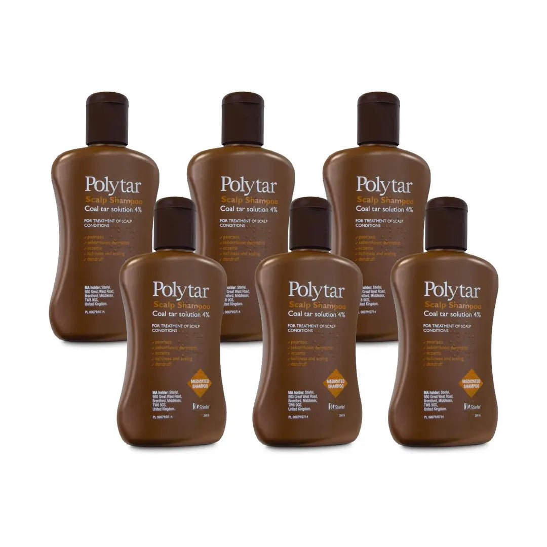 Polytar Scalp Coal Tar Shampoo 150ml x 6 - Direct2Customer