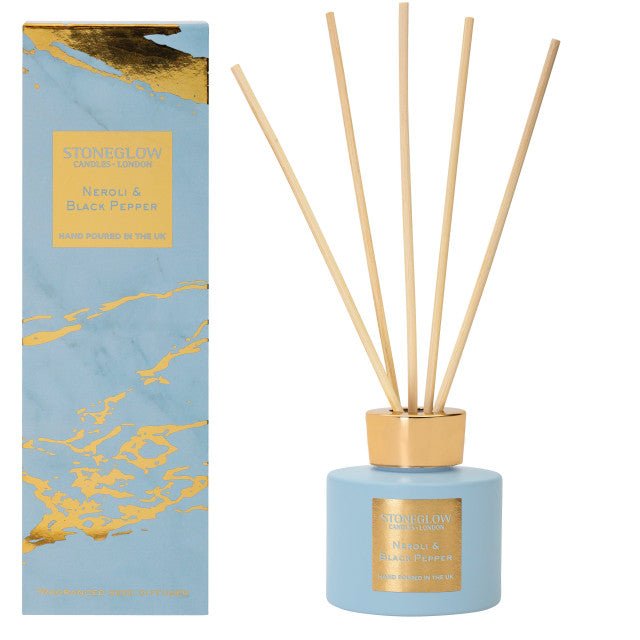 Stone Glow Neroli & Black Pepper Scented Reed Diffuser 120ml - Direct2Customer