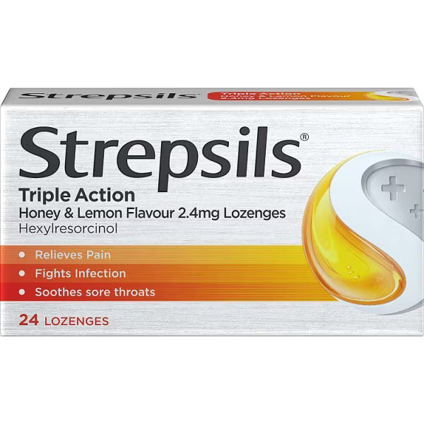 Strepsils Honey & Lemon Triple Act Lozenges 24