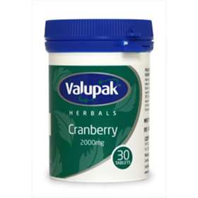 VALUPAK Cranberry 2000mg 30 Tablets - Direct2Customer