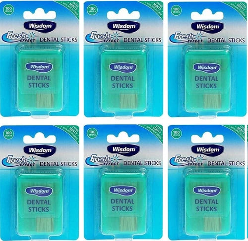 Wisdom Fresh Effect Dental Sticks 100 x 6 - Multipack