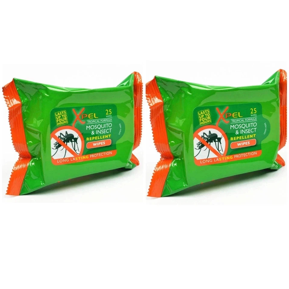Xpel Mosquito Repellent Wipes 25s - Pack of 2