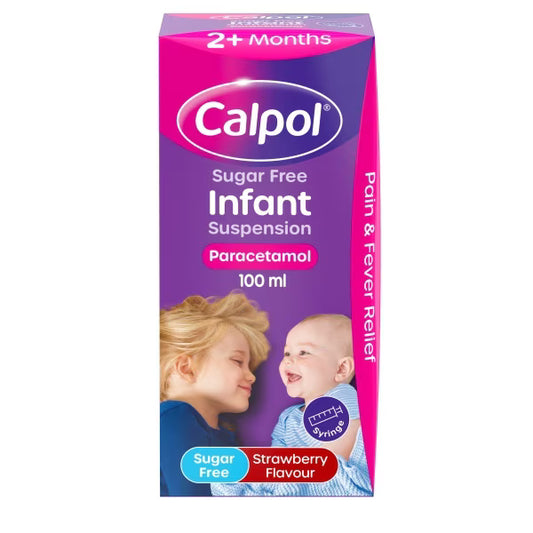 Calpol Infant Suspension Colour Free Sugar Free 100ml