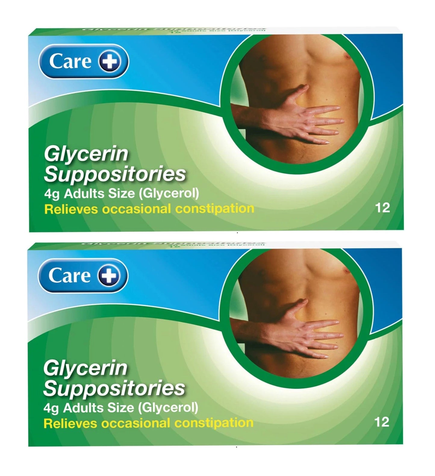 Glycerin Suppositories Adult 4G Care 12 - Pack of 2