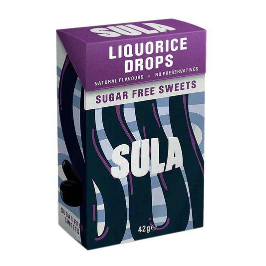 Sula Sugar Free Liquorice Sweets 42g Pack of 6
