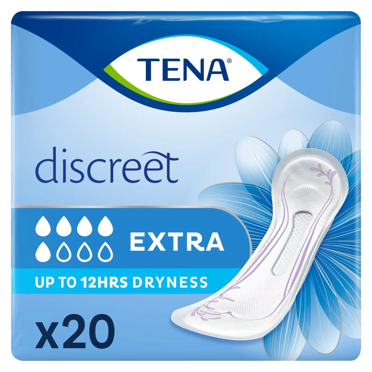 TENA Lady Discreet Extra Incontinence Pads 20 Pack