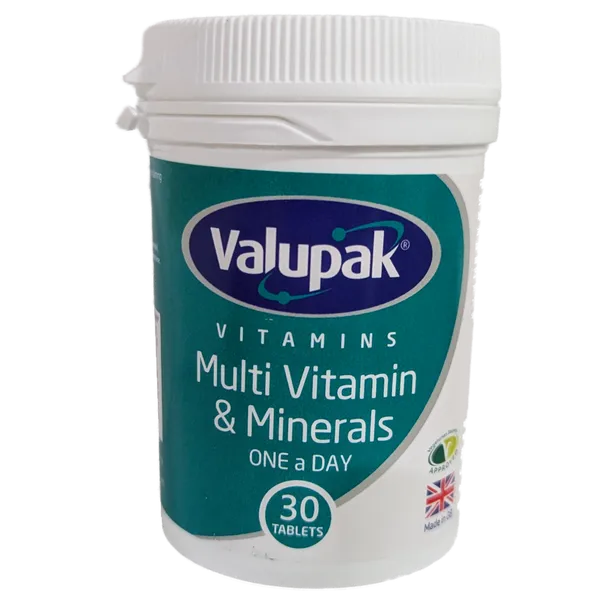 VALUPAK Multivitamin & Mineral One-A-Day Tablets 30