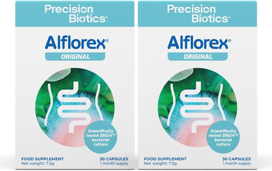 Alflorex Original by PrecisionBiotics - Daily Gut Health Supplement - 60 Capsules (30 x 2) - Direct2Customer