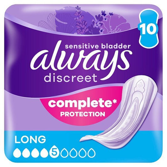 Always Discreet Incontinence Pads+ Long 10 - Direct2Customer