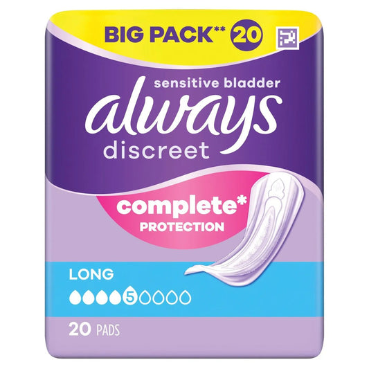 Always Discreet Incontinence Pads+ Long 20 - Direct2Customer