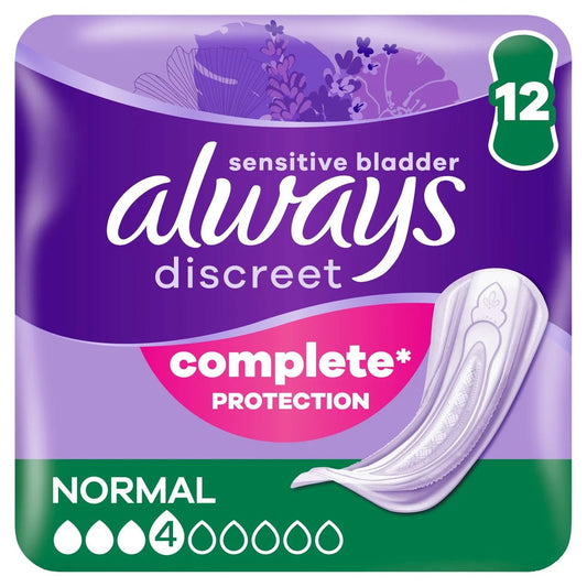 Always Discreet Incontinence Pads Normal 12 - Direct2Customer