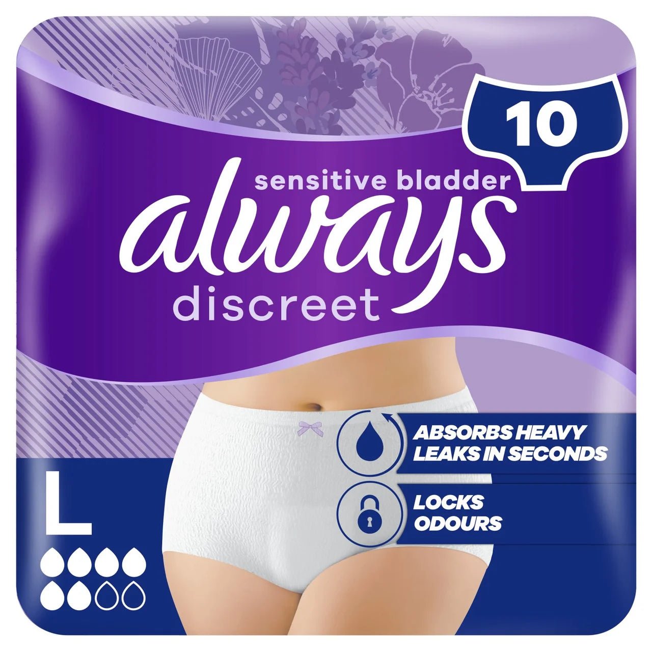 Always Discreet Incontinence Pants Large x 10 - Direct2Customer
