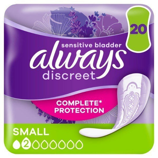 Always Discreet Small Non-Winged Sanitary Towels 20 Pack - Direct2Customer