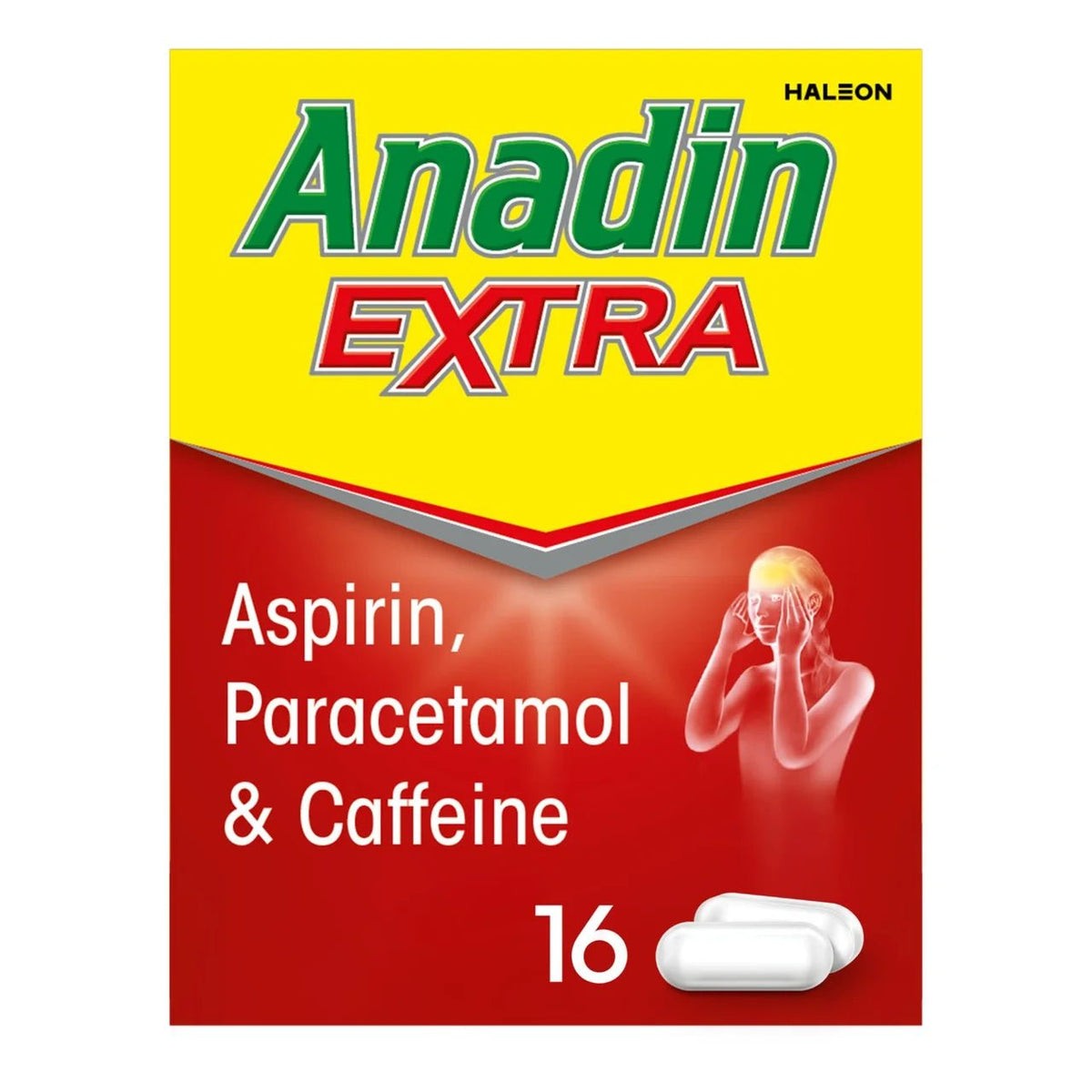 Anadin Extra Aspirin, Paracetamol & Caffeine Caplets 16s - Direct2Customer