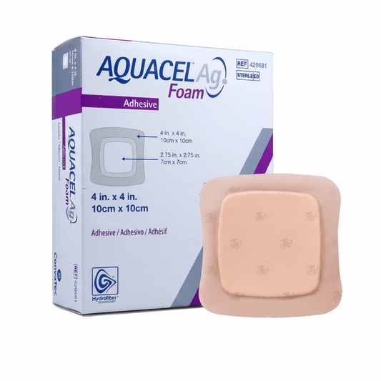 Aquacel Ag Foam Adhesive 10x10cm - Pack of 10 - Direct2Customer