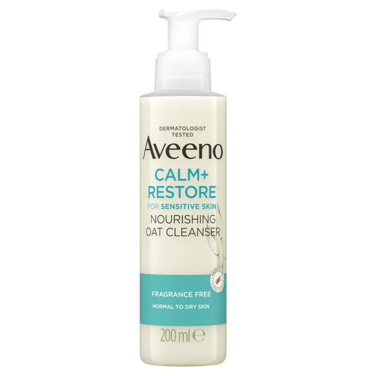 Aveeno Face Calm + Restore Oat Cleanser 200ml - Direct2Customer