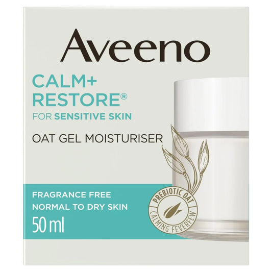 Aveeno Face Calm + Restore Oat Gel Moisturiser 50ml - Direct2Customer