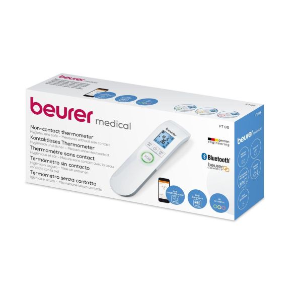 Beurer FT 95 Bluetooth Non-Contact Infrared Forehead Thermometer - Direct2Customer