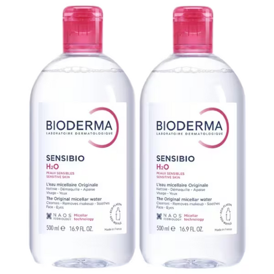 Bioderma Sensibio H2O Micellar Water 500ml - Pack of 2