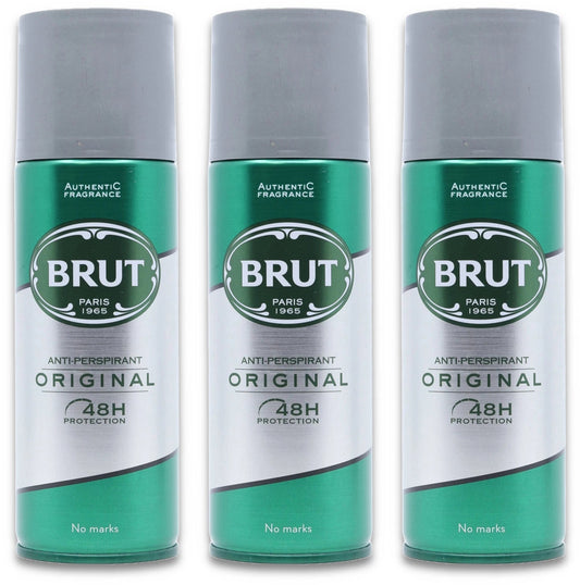 Brut Anti-Perspirant Spray Original 200ml Pack of 3 - Direct2Customer