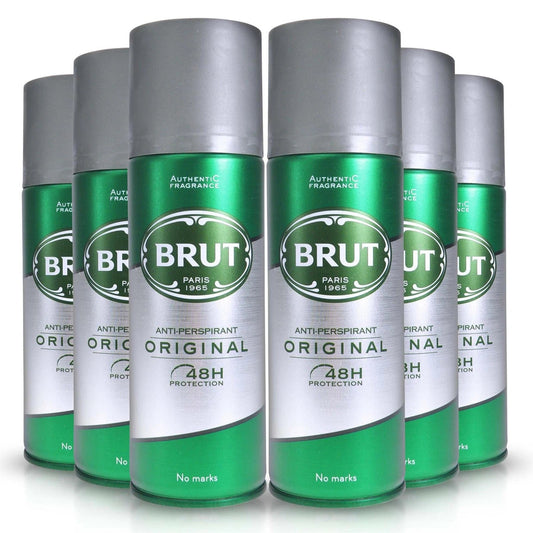Brut Anti-Perspirant Spray Original 200ml Pack of 6 - Direct2Customer