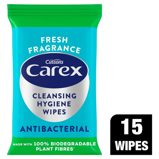 Carex Antibacterial Cleansing Hygiene Wipes - White - Direct2Customer