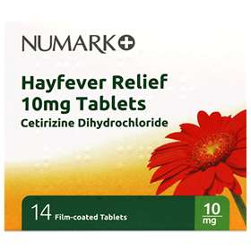 Numark Hayfever Relief Cetirizine Dihydrochloride 10mg Tablets 14s