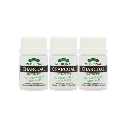 Braggs Medicinal Charcoal 100 Tablets - Pack of 3