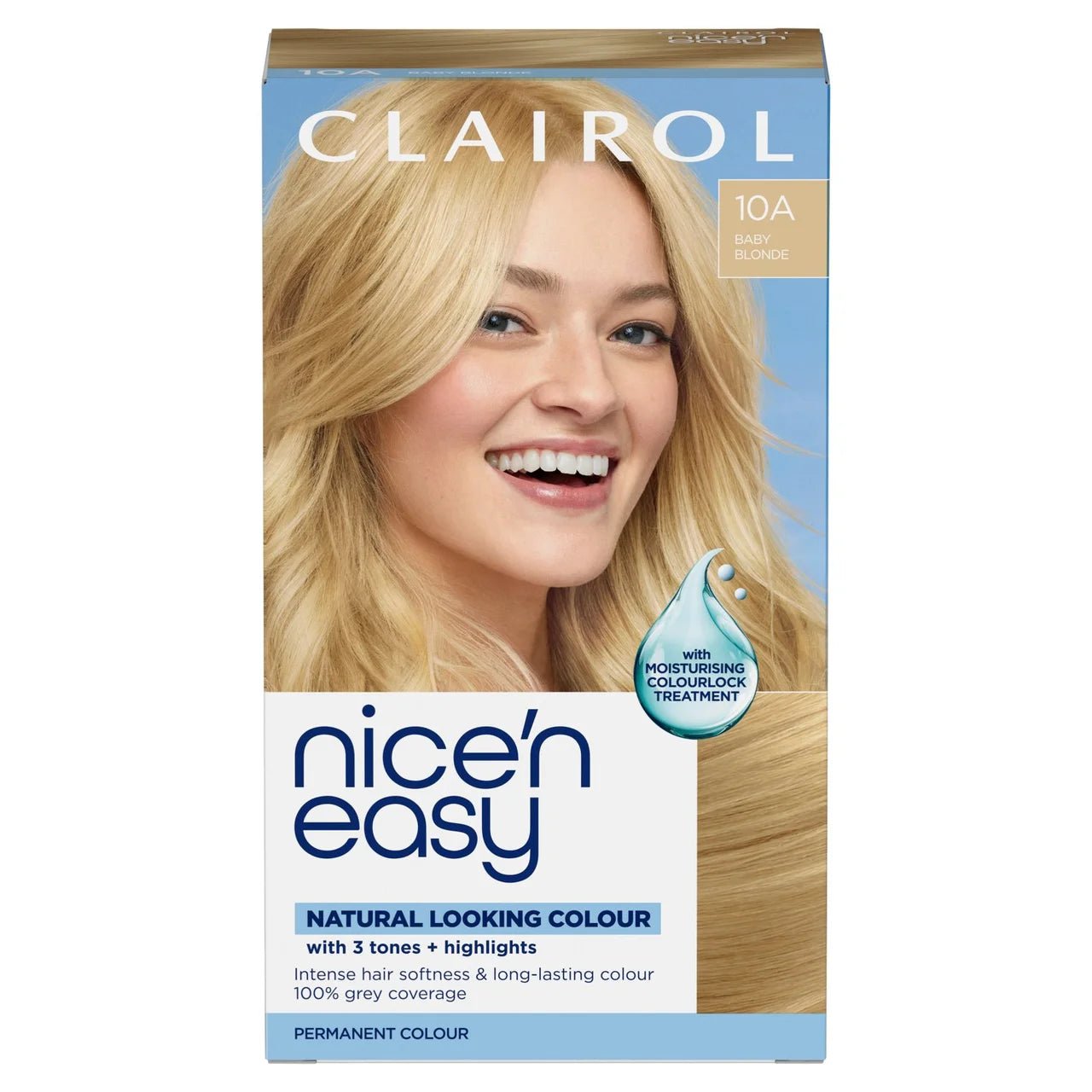 Clairol Nice 'n Easy Permanent Hair Colour Baby Blonde 10A - Direct2Customer