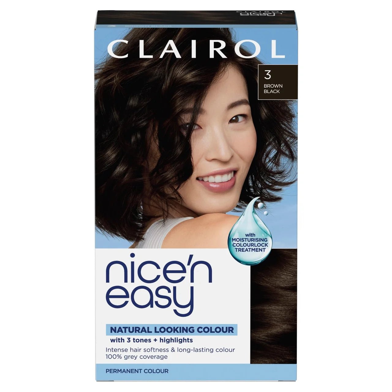 Clairol Nice 'n Easy Permanent Hair Colour Brown Black 3 - Direct2Customer