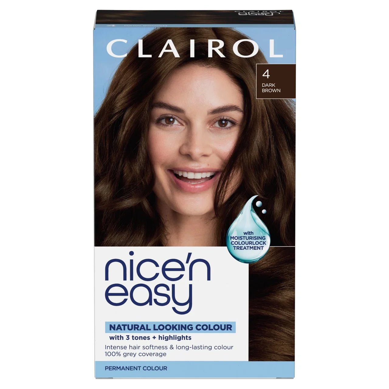 Clairol Nice 'n Easy Permanent Hair Colour Dark Brown 4 - Direct2Customer