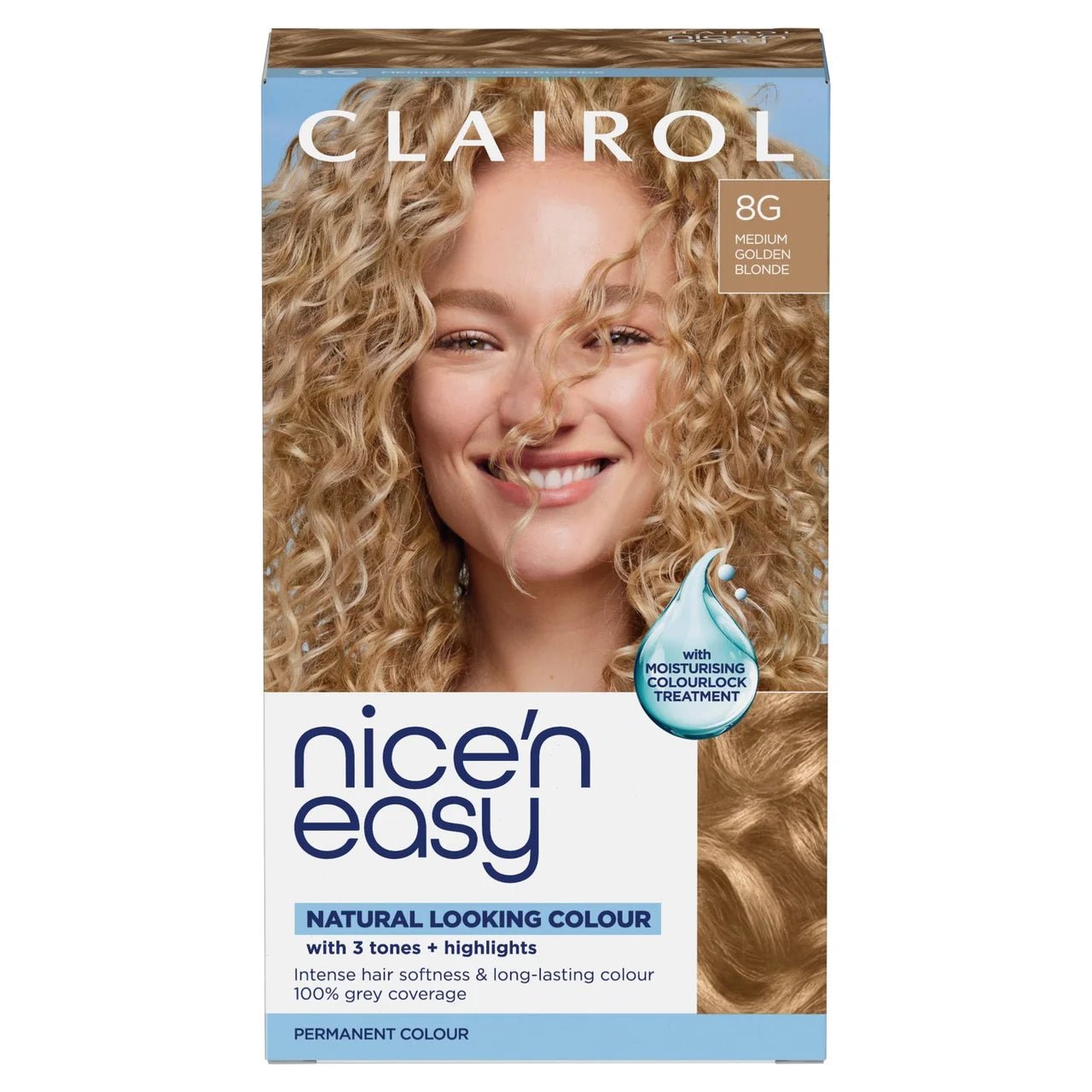 Clairol Nice 'n Easy Permanent Hair Colour Medium Honey Blonde 8G - Direct2Customer