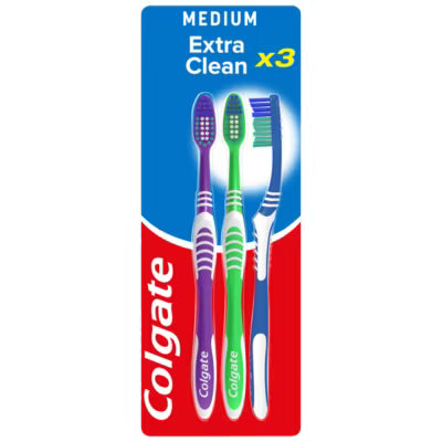 Colgate Extra Clean Toothbrush 3 Pack